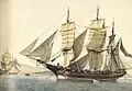The Greek polacca San Nicolo, by Antoine Roux