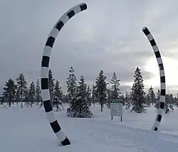 Polcirkeln portal near Nattavaara, Sweden