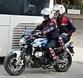 Albanian officers double up on a Aprilia 750 Shiver