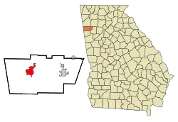 Location in Polk County, Georgia