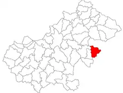 Location in Satu Mare County