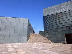 Stairs that are part of the palace