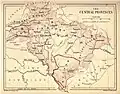 An 1880 map of Central Provinces. The province had been constituted in 1861.