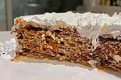 Sliced Rogel cake