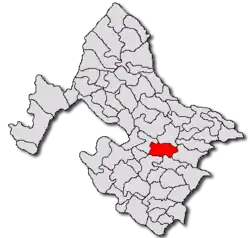 Location in Mehedinți County