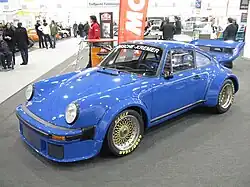 The Porsche 934, one of the first racing versions of the 930 Turbo