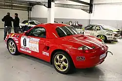 A Production-spec Porsche Boxster 986 race car