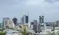 The Bank of Mauritius Tower during construction in July 2005