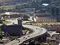 Port Talbot centre, St Joseph Church is on the right