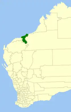 Location in Western Australia