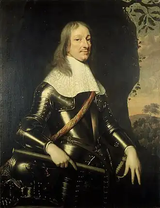 Count William Frederick of Nassau-Diez, stadholder of Friesland, Mauritia Eleonora's second cousin and desired husband on a portrait by Pieter Nason, from 1664.