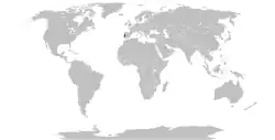 Map indicating locations of Portugal and Taiwan
