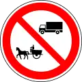 No trucks and animal-drawn vehicles