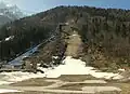 Old hill after the 2001 collapse
