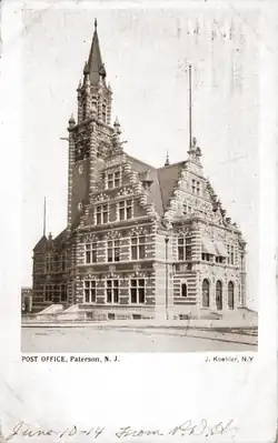 Passaic County US Customs Office and Post Office, 1899 in Paterson, New Jersey