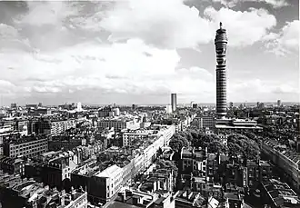 Post Office Tower under construction in the 1960s