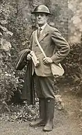 Postcard featuring an A.R.P. Warden, 1939