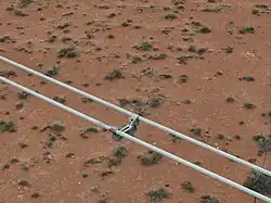 Photo of a two-conductor bundle on a 500kV power line