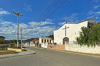 Square of the Joaquim Dias de Moura Street with the Saint Sebastian Matriz Church on the right