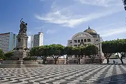 Largo de São Sebastião, the first Portuguese pavement in Brazil, in Manaus.