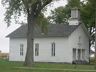 Prairie Dell Meetinghouse, a historic site in the township's west