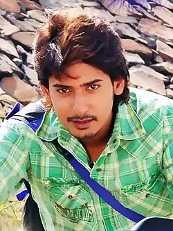 Prajwal during a shoot for the film