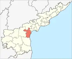 Location of Prakasam district in Andhra Pradesh