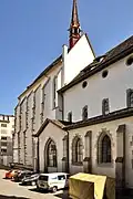 The exterior of the choir as seen from Zentralbibliothek