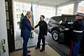 President Trump greets President Zelenskyy upon arriving to the Oval Office