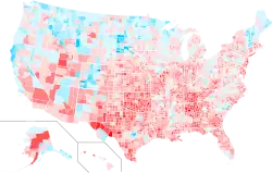 County swing from 2000 to 2004[f]