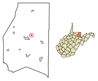 Location of Albright in Preston County, West Virginia