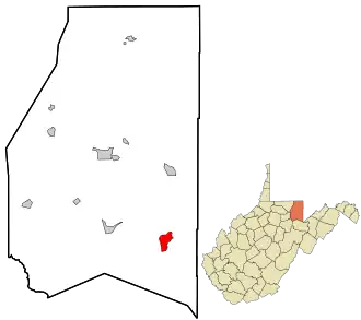 Location in Preston County, West Virginia