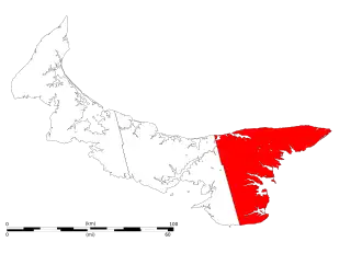 Location of Kings County in Prince Edward Island
