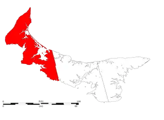 Location of Prince County in Prince Edward Island