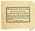 Advertisement card for a buckle-maker