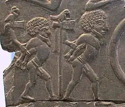 Image 10The prisoners on the Battlefield Palette may be the people of the Buto-Maadi culture subjugated by the Egyptian rulers of Naqada III. (from Prehistoric Egypt)