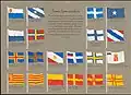 Proposals for a Finnish national flag from 1862 to 1918, first page.