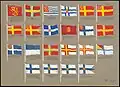 Proposals for a Finnish national flag from 1862 to 1918, second page.