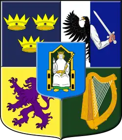 1651 provincial arms of Ireland