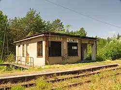 Abandoned railway station in Lewki