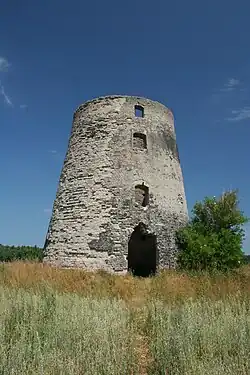 An abandoned windmill in the vicinity of the village