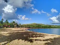 Pulang Daga Beach Separates by two resort 1.Candelaria Beach Resort 2. Coco farm Resort