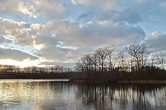 Sunset over water