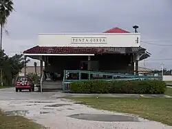 Roof damage from Hurricane Charley