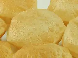 Puri with a golden colour