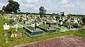 One of the burial plots in the cemetery, labelled S-1-1.
