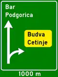 III-206 Pre-signaling of directions on the Highway