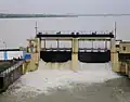 Two shutters has been opened when the lake has reached full capacity