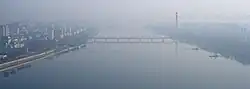The Taedong River flowing through Pyongyang