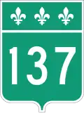 Route 137 marker